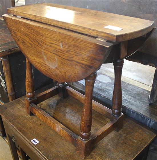 Small oak gateleg table